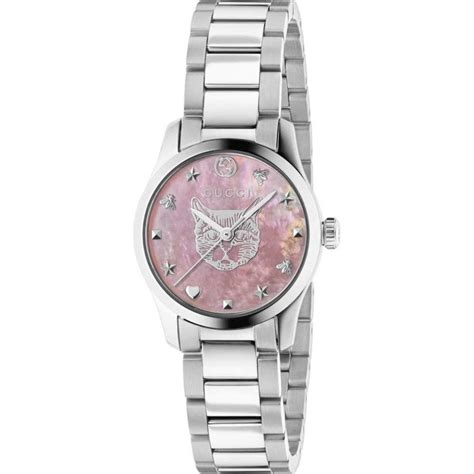 gucci cat watch pink|gucci g timeless diamond watch.